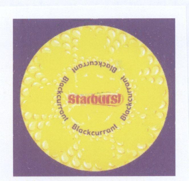 Mẫu nhãn hiệu STARBURST BLACKCURRANT