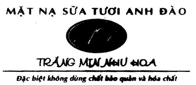 Mẫu nhãn hiệu Anh Đào AD Mặt nạ sữa tươi Trắng mịn như hoa