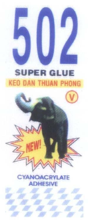 Mẫu nhãn hiệu 502 SUPER GLUE KEO DAN THUAN PHONG Cyanoacrylate Adhesive