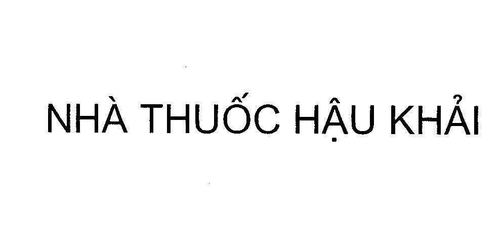 Mẫu nhãn hiệu Nhà thuốc Hậu Khải