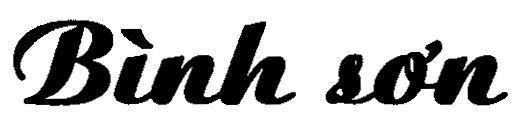 Mẫu nhãn hiệu Bình sơn