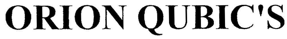 Mẫu nhãn hiệu ORION QUBIC'S