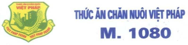 Mẫu nhãn hiệu VIET PHAP FEEDS Thức ăn chăn nuôi M.1080