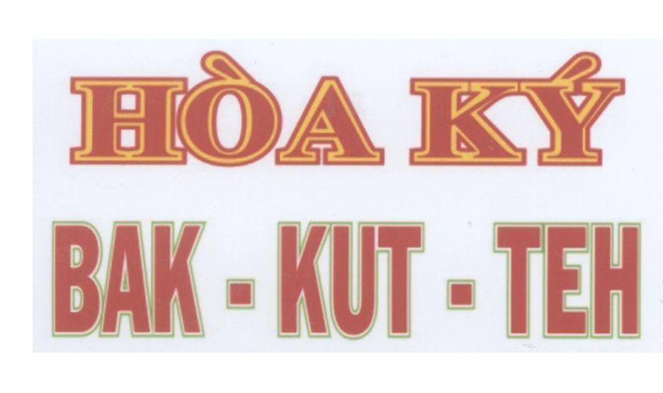 Mẫu nhãn hiệu Hoà Ký BAK - KUT - TEH