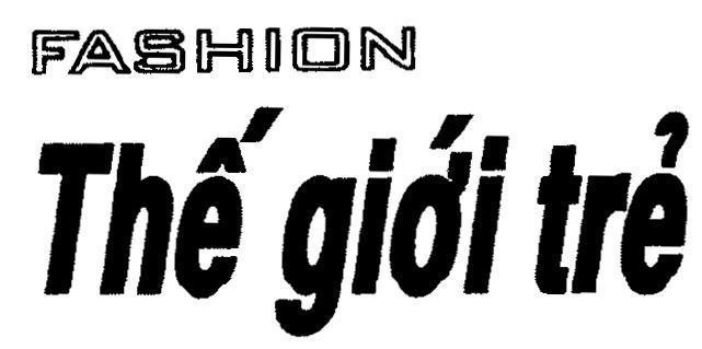 Mẫu nhãn hiệu FASHION thế giới trẻ