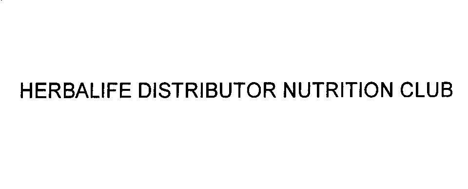 Mẫu nhãn hiệu HERBALIFE DISTRIBUTOR NUTRITION CLUB