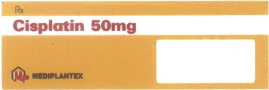 Mẫu nhãn hiệu MP MEDIPLANTEX Rx Cisplatin 50mg
