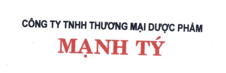 Mẫu nhãn hiệu Công ty TNHH thương mại dược phẩm Mạnh Tý
