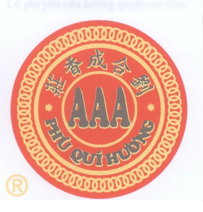 Mẫu nhãn hiệu AAA Phú Quí Hương [Lưu Hiệp Thành hương trang]