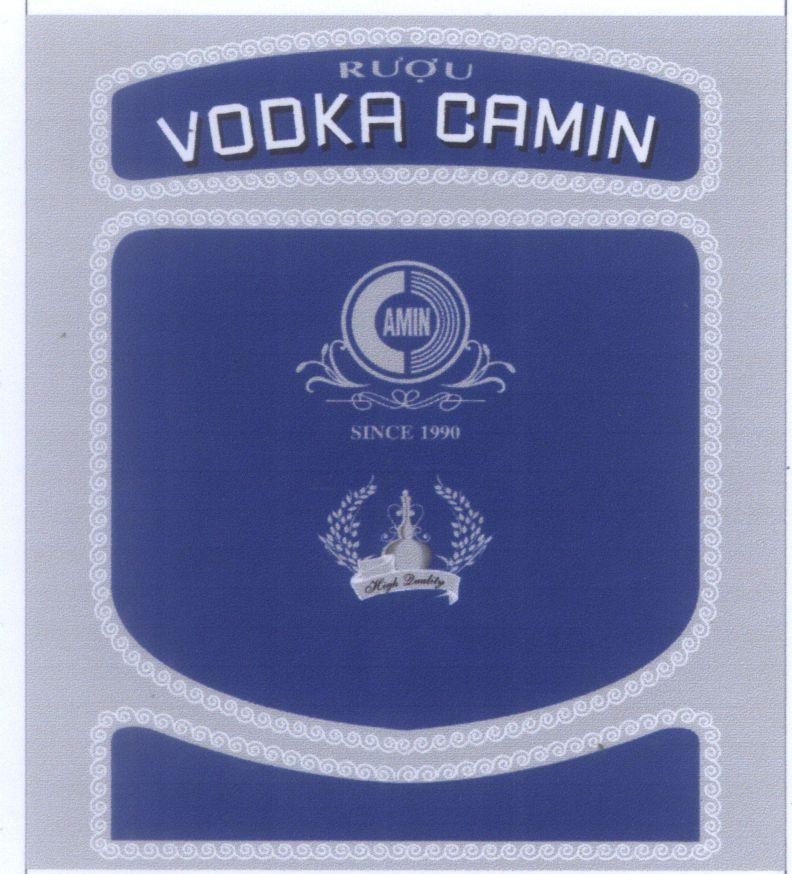 Mẫu nhãn hiệu Rượu VODKA CAMIN AMIN