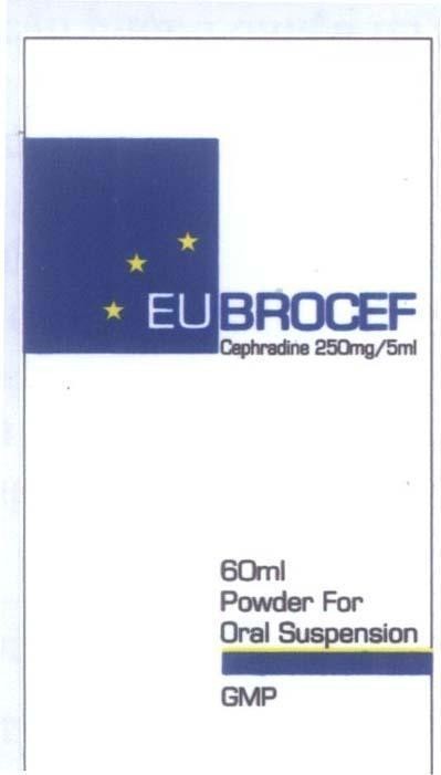 Mẫu nhãn hiệu EUBROCEF GMP