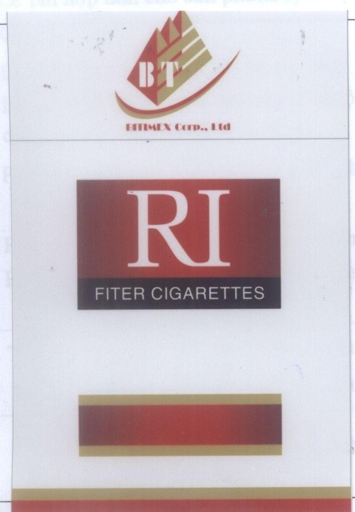 Mẫu nhãn hiệu BT BITIMEX Corp., Ltd RI FITER CIGARETTES