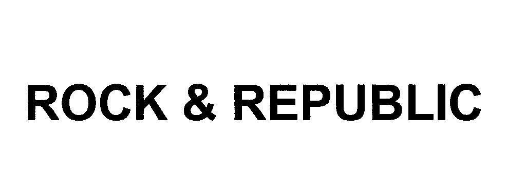 Mẫu nhãn hiệu ROCK & REPUBLIC