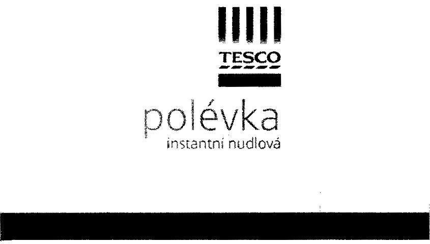 Mẫu nhãn hiệu TESCO polévka instantní nudlová