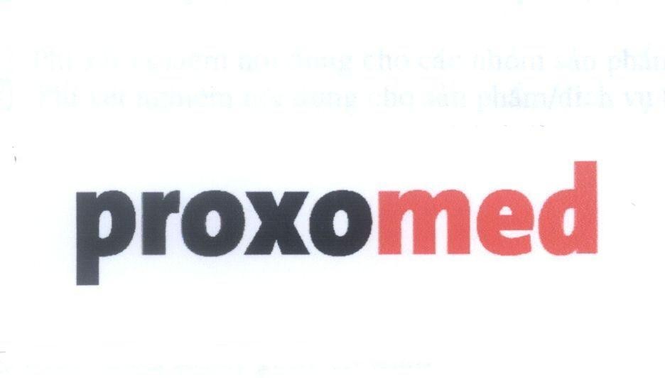 Mẫu nhãn hiệu PROXOMED