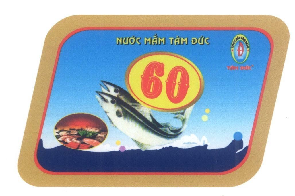 Mẫu nhãn hiệu Nước mắm Tâm Đức T D 60 Thuỷ sản Tâm Đức
