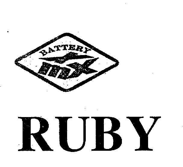 Mẫu nhãn hiệu BATTERY RUBY X MX