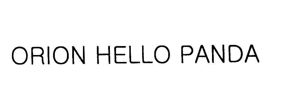Mẫu nhãn hiệu ORION HELLO PANDA