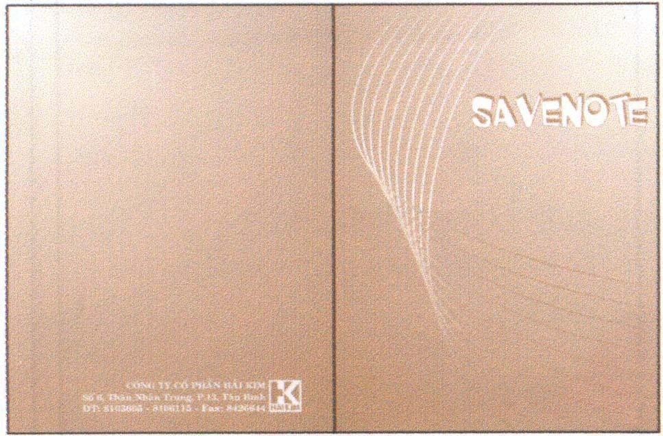 Mẫu nhãn hiệu SAVENOTE HK Công ty cổ phần Hải Kim