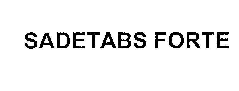 Mẫu nhãn hiệu SADETABS FORTE