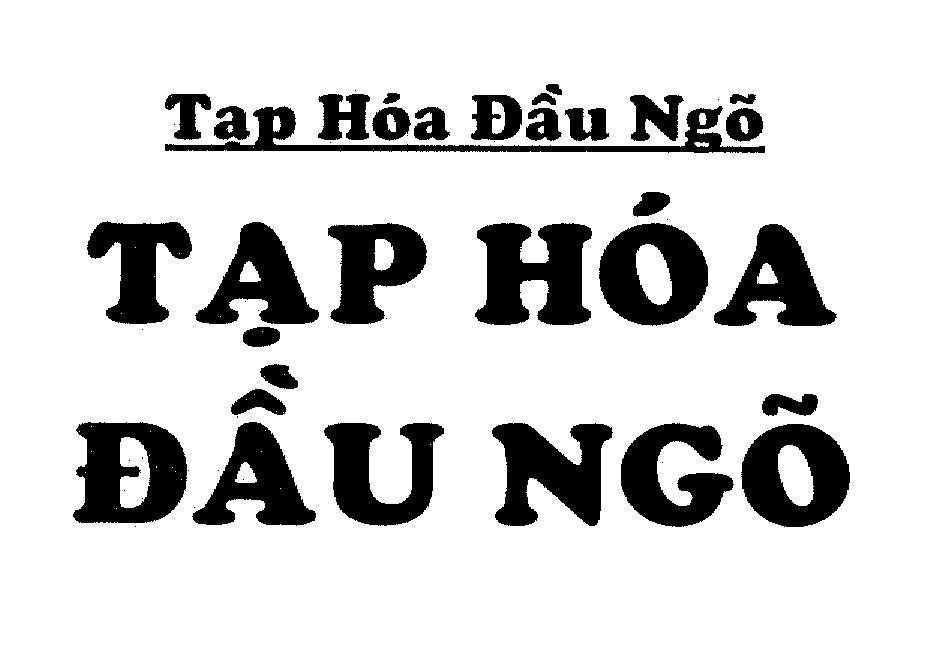 Mẫu nhãn hiệu Tạp Hoá Đầu Ngõ