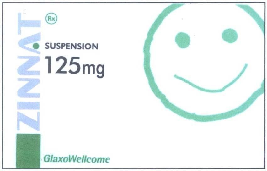 Mẫu nhãn hiệu ZINNAT RX SUSPENSION 125 MG GlaxoWellcome