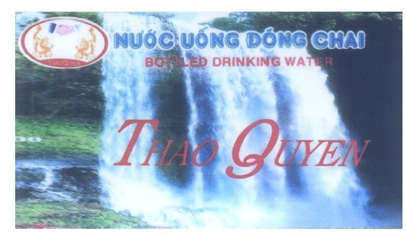 Mẫu nhãn hiệu THAO QUYEN nước uống đóng chai BOTTLED DRINKING WATER