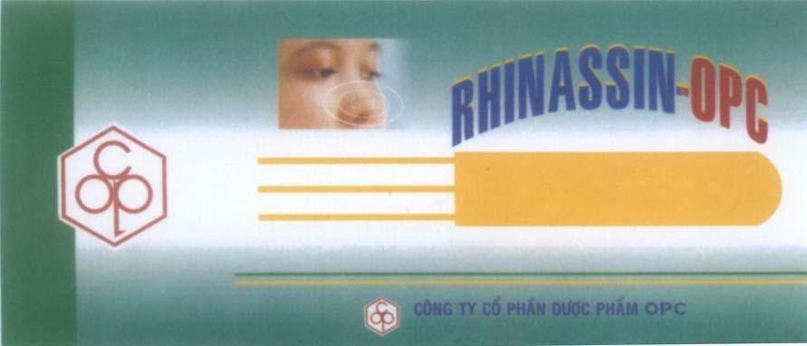 Mẫu nhãn hiệu RHINASSIN-OPC OPC Công ty cổ phần dược phẩm OPC