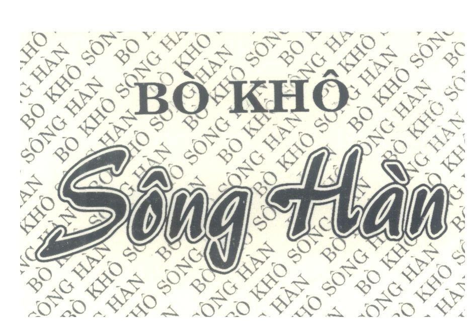 Mẫu nhãn hiệu Bò khô Sông Hàn