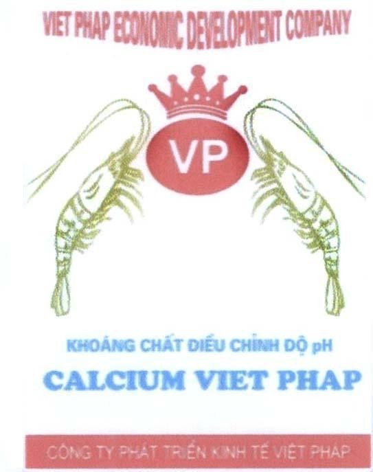 Mẫu nhãn hiệu VP VIET PHAP ECONOMIC DEVELOPMENT COMPANY Khoáng chất điều chỉnh độ pH CALCIUM VIET PHAP