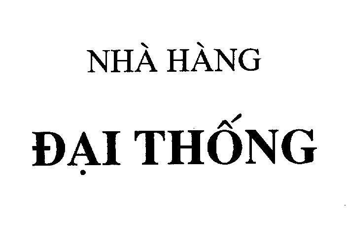 Mẫu nhãn hiệu Nhà hàng Đại Thống