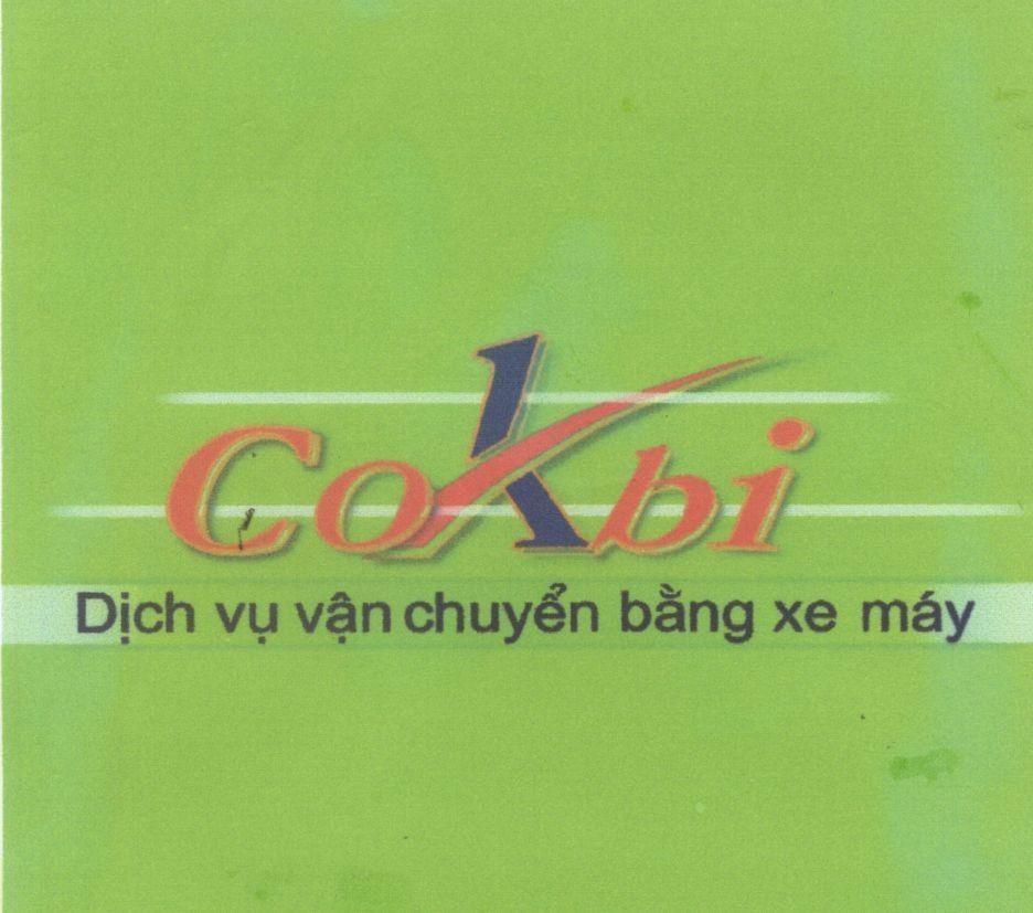 Mẫu nhãn hiệu COKBI dịch vụ vận chuyển bằng xe máy
