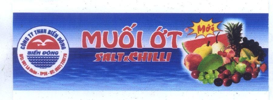 Mẫu nhãn hiệu Muối ớt SALT & CHILI Biển Đông công ty TNHH Biển Đông Mới