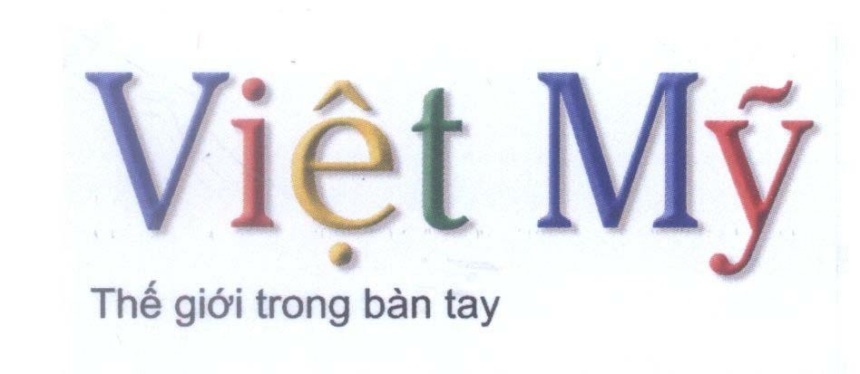 Mẫu nhãn hiệu Việt Mỹ Thế giới trong bàn tay