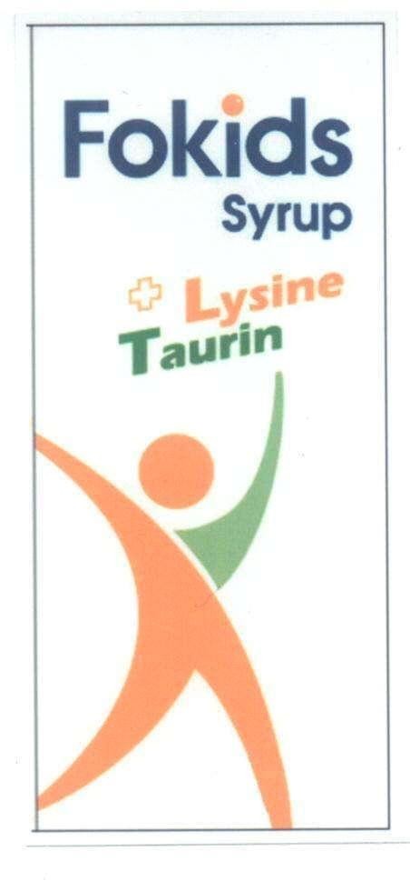 Mẫu nhãn hiệu Fokids Syrup Lysine Taurin