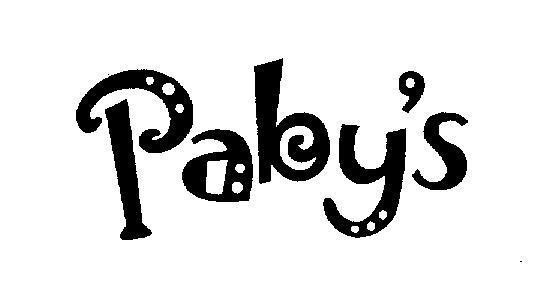 Mẫu nhãn hiệu Paby's