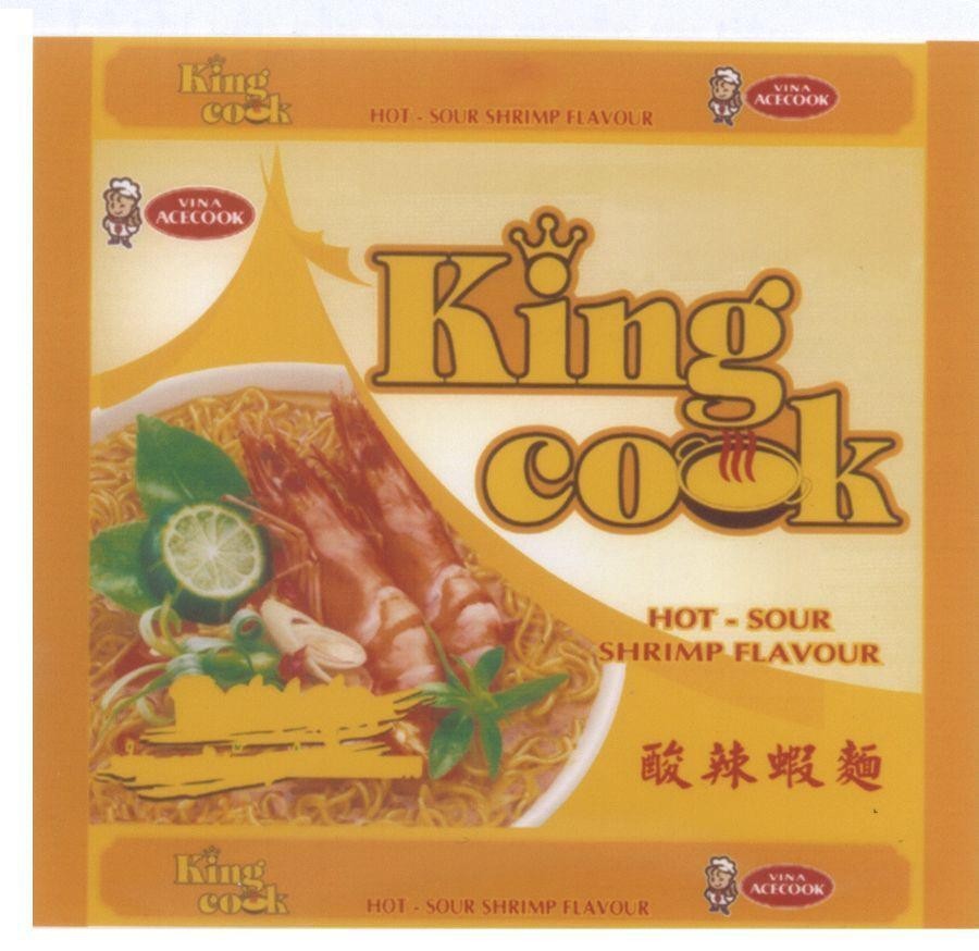 Mẫu nhãn hiệu King cook VINA ACECOOK HOT-SOUR SHRIMP FLAVOUR [Suan la xia mian]