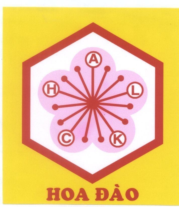 Mẫu nhãn hiệu A L K C H Hoa Đào