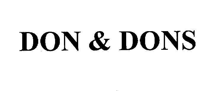 Mẫu nhãn hiệu DON & DONS