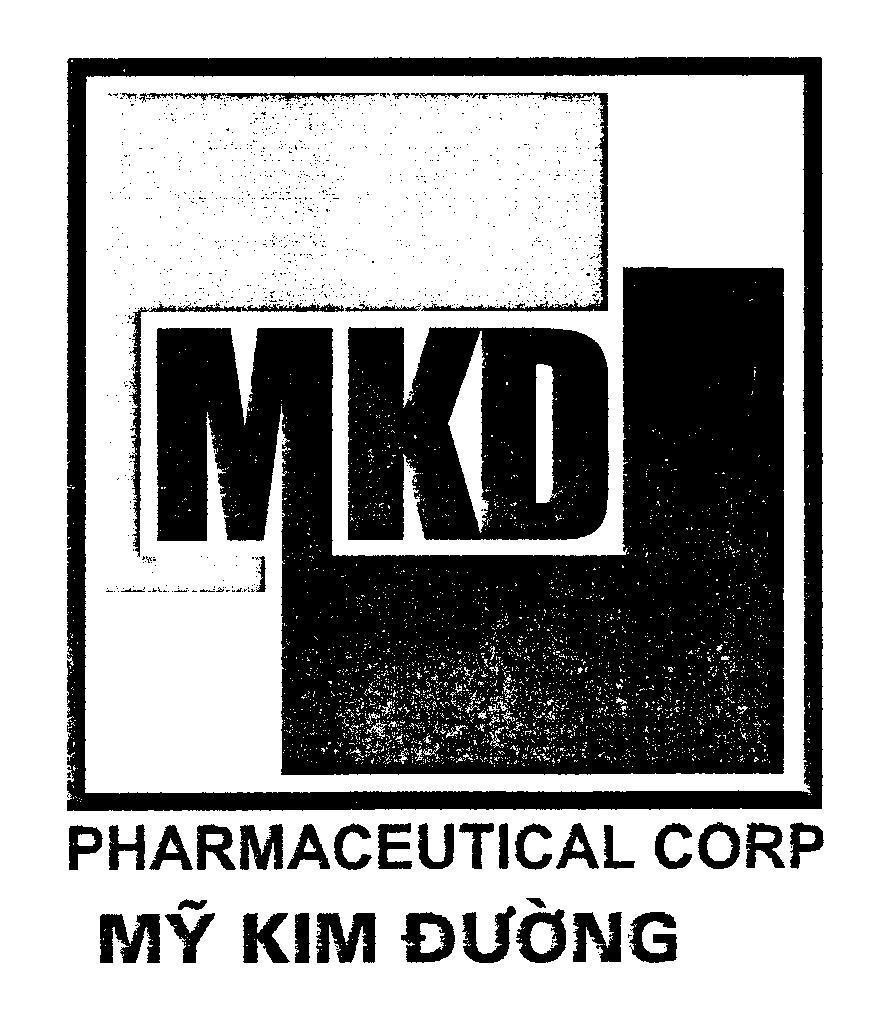 Mẫu nhãn hiệu MKD Mỹ Kim Đường PHARMACEUTICAL CORP