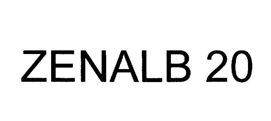 Mẫu nhãn hiệu ZENALB 20