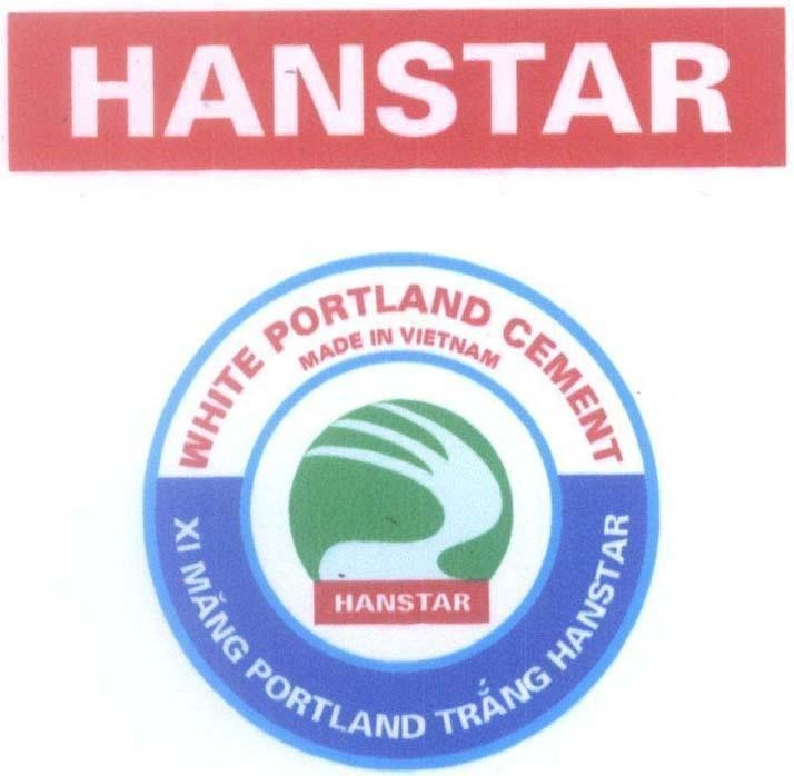 Mẫu nhãn hiệu HANSTAR WHITE PORTLAND CEMENT XI MĂNG PORTLAND Trắng HANSTAR MADE IN VIETNAM