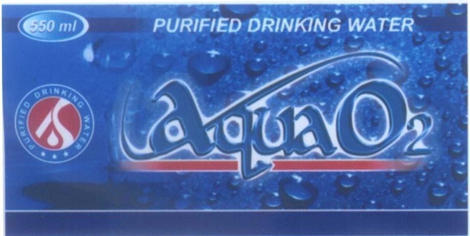 Mẫu nhãn hiệu AquaO2 PURIFIED DRINKING WATER AS 550 ml