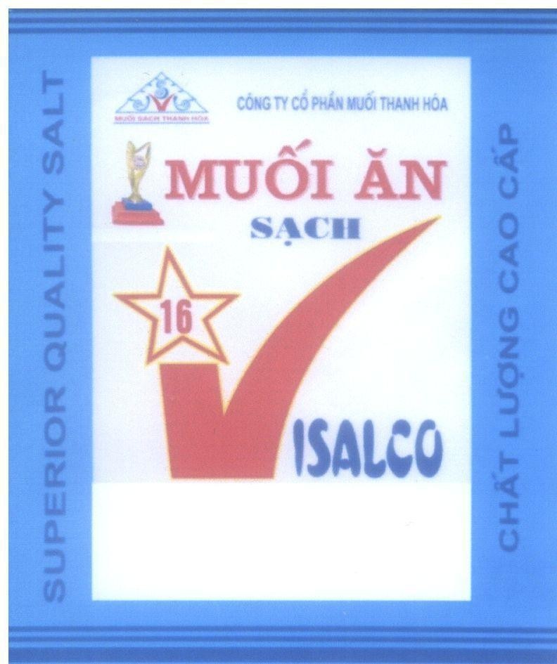 Mẫu nhãn hiệu M S VISALCO Công ty cổ phần muối Thanh Hoá muối ăn sạch muối sạch Thanh Hoá