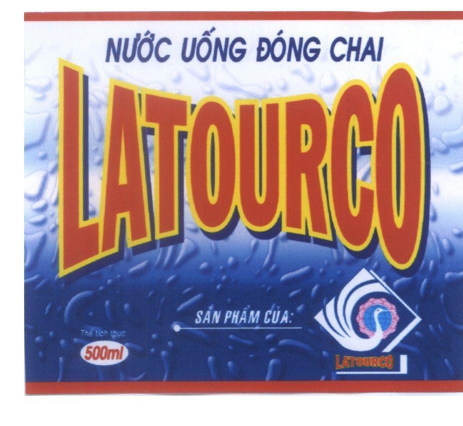 Mẫu nhãn hiệu LATOURCO nước uống đóng chai sản phẩm của LATOURCO