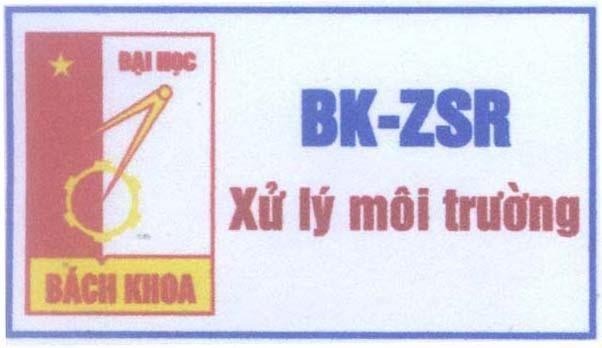 Mẫu nhãn hiệu Đại học Bách Khoa BK-ZSR Xử lý môi trường