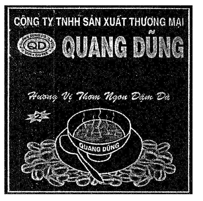 Mẫu nhãn hiệu QD Quang Dũng Công Ty TNHH Sản Xuất Thương Mại Hương Vị Thơm Ngon Đậm Đà 2