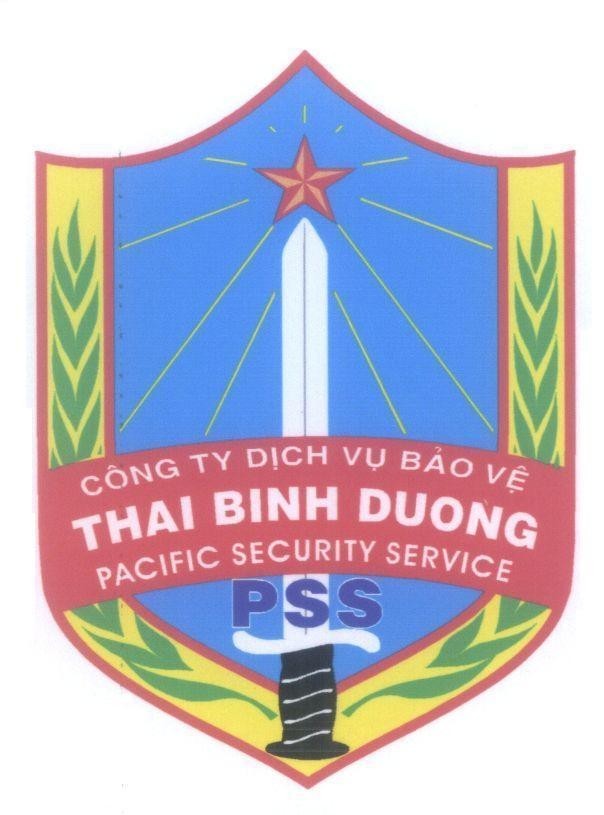 Mẫu nhãn hiệu PACIFIC SECURITY SERVICE Công ty dịch vụ bảo vệ THAI BINH DUONG PSS