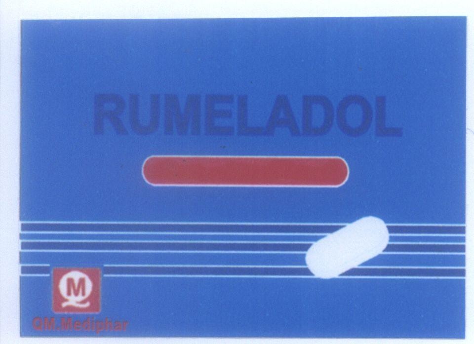Mẫu nhãn hiệu RUMELADOL Q M QM.Mediphar