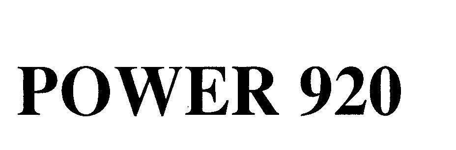 Mẫu nhãn hiệu POWER 920